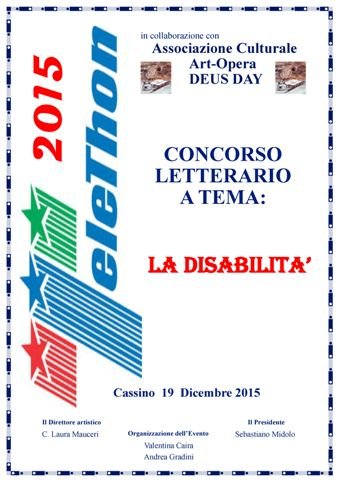 Premiazione concorso letterario sulla disabilità  - Ass. Deus Day